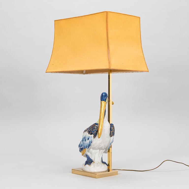 Bordslampa, modell 2184 Societa Porcellane Artistiche, Italien 1900-talets senare hälft.