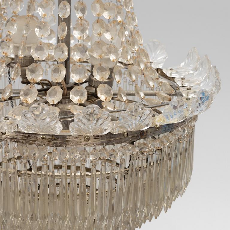 An Empire style chandelier/ceiling lamp, first half of the 20th century.