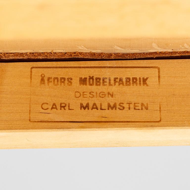 Carl Malmsten, Armchairs, 6 pieces, "Ambassadör", Åfors Möbelfabrik, late 20th century.
