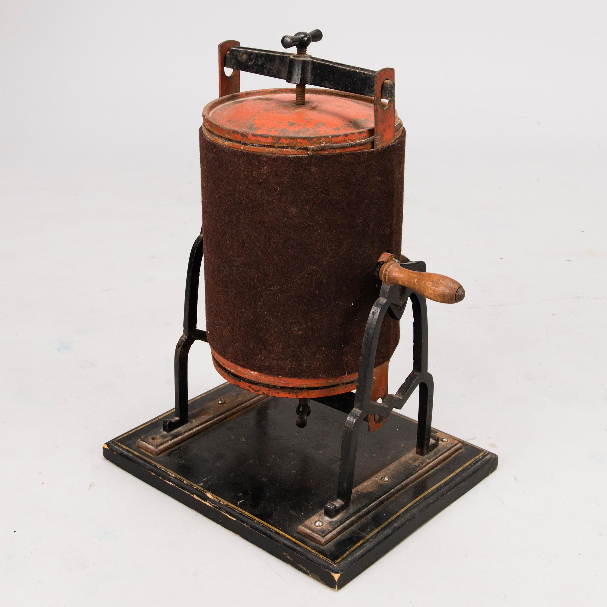A 1930's ice cream maker.