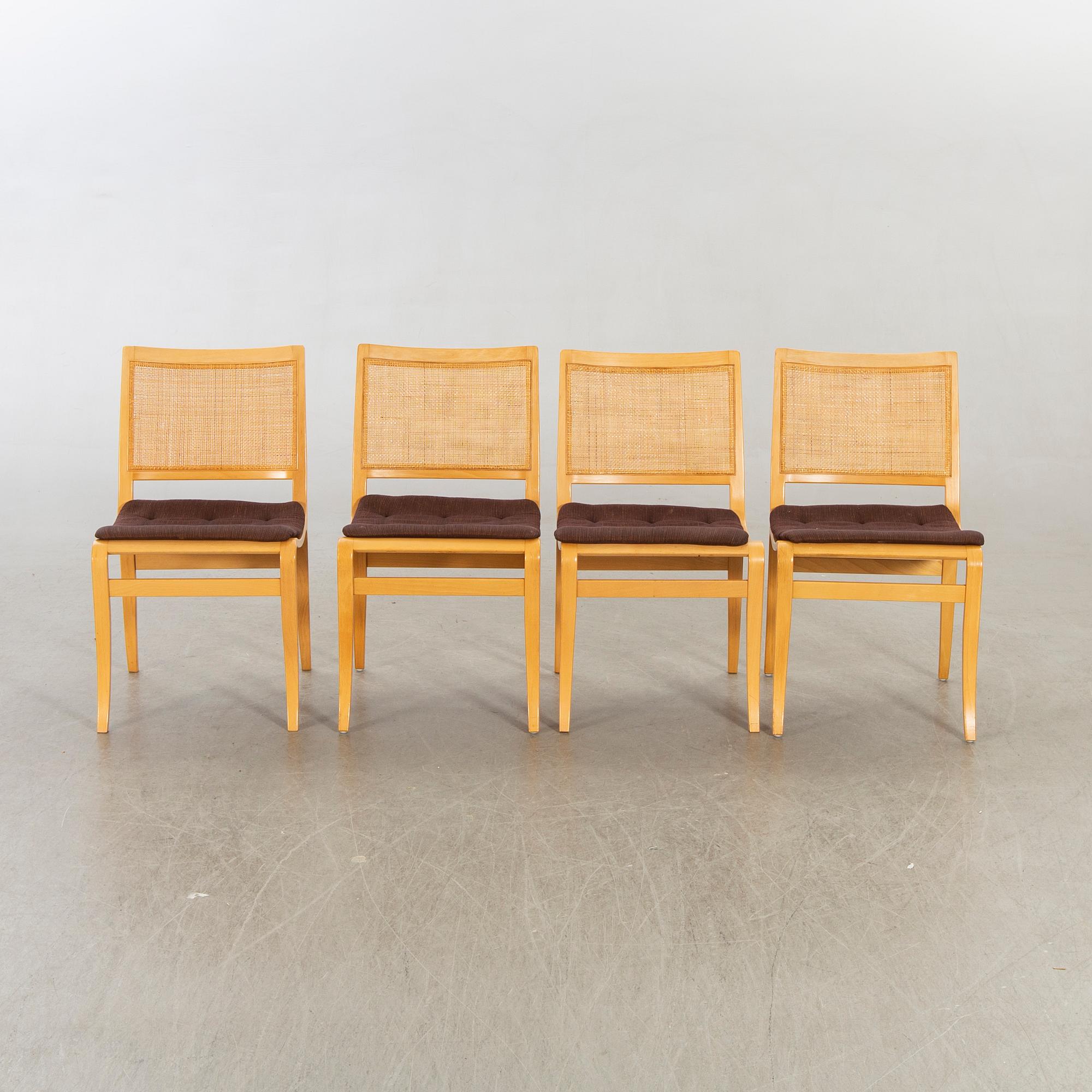 BRUNO MATHSSON, stolar, 4 st, "Kerstin", Dux.