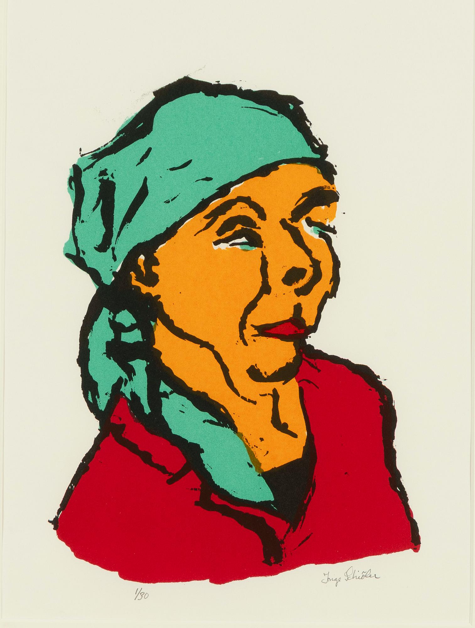 Inge Schiöler, Translation: "Woman in a shawl".