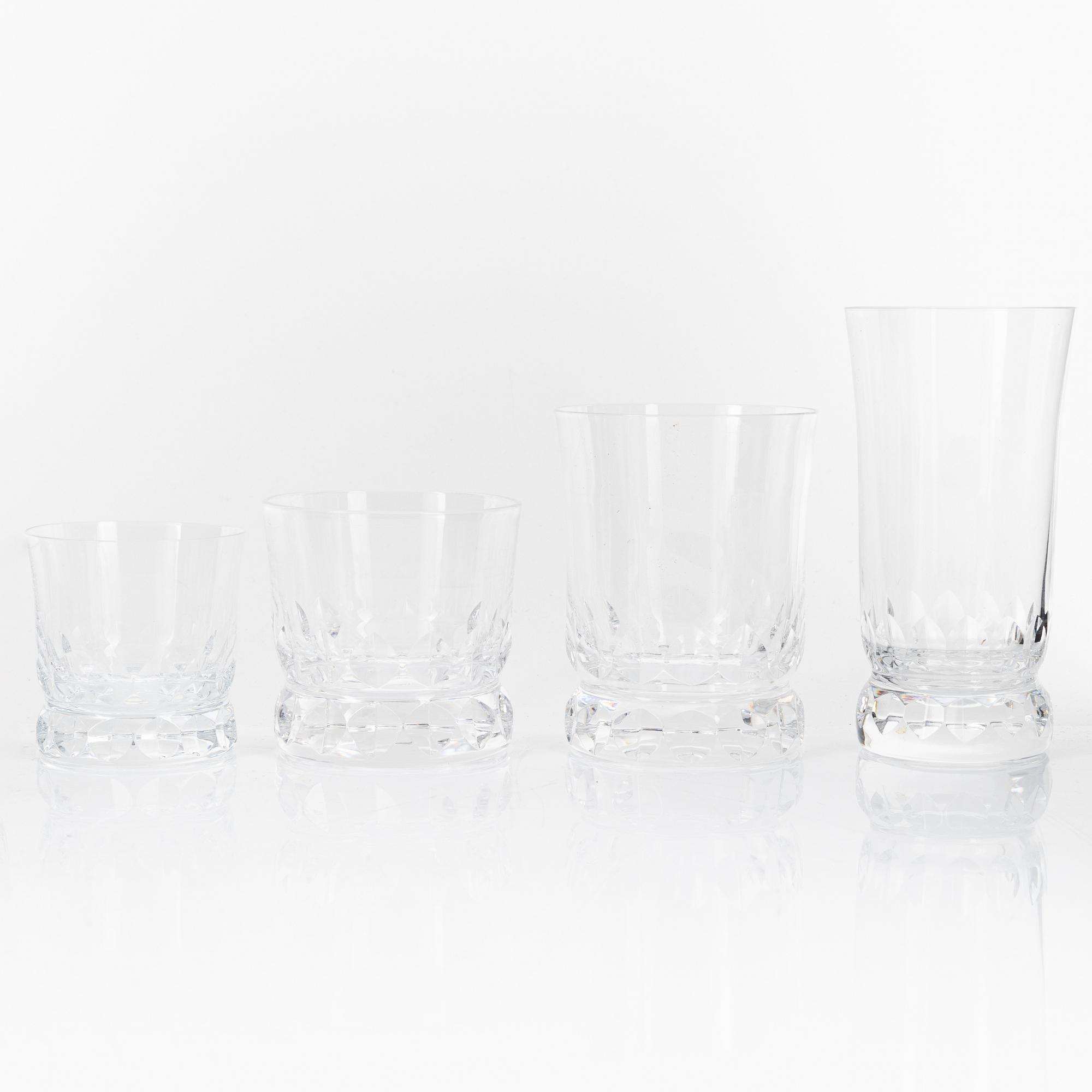 Göran Wärff, a 46-piece 'Prince' glass service, Kosta, Sweden.