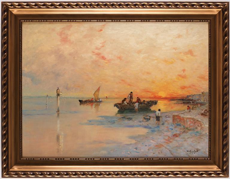Wilhelm von Gegerfelt, Evening by the quay.