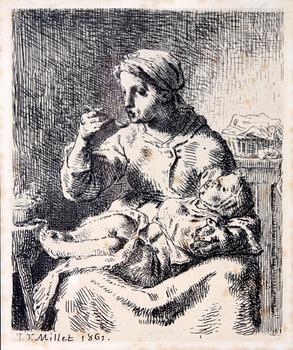 JEAN-FRANCOIS MILLET, efter, grafiskt blad.