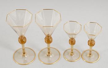 GLAS, 24 delar, Venini, Murano, Italien.