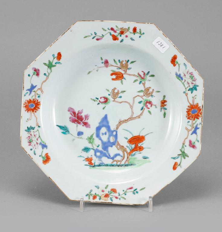 TALLRIKAR, 3+1, porslin, Kina, 1700-tal.