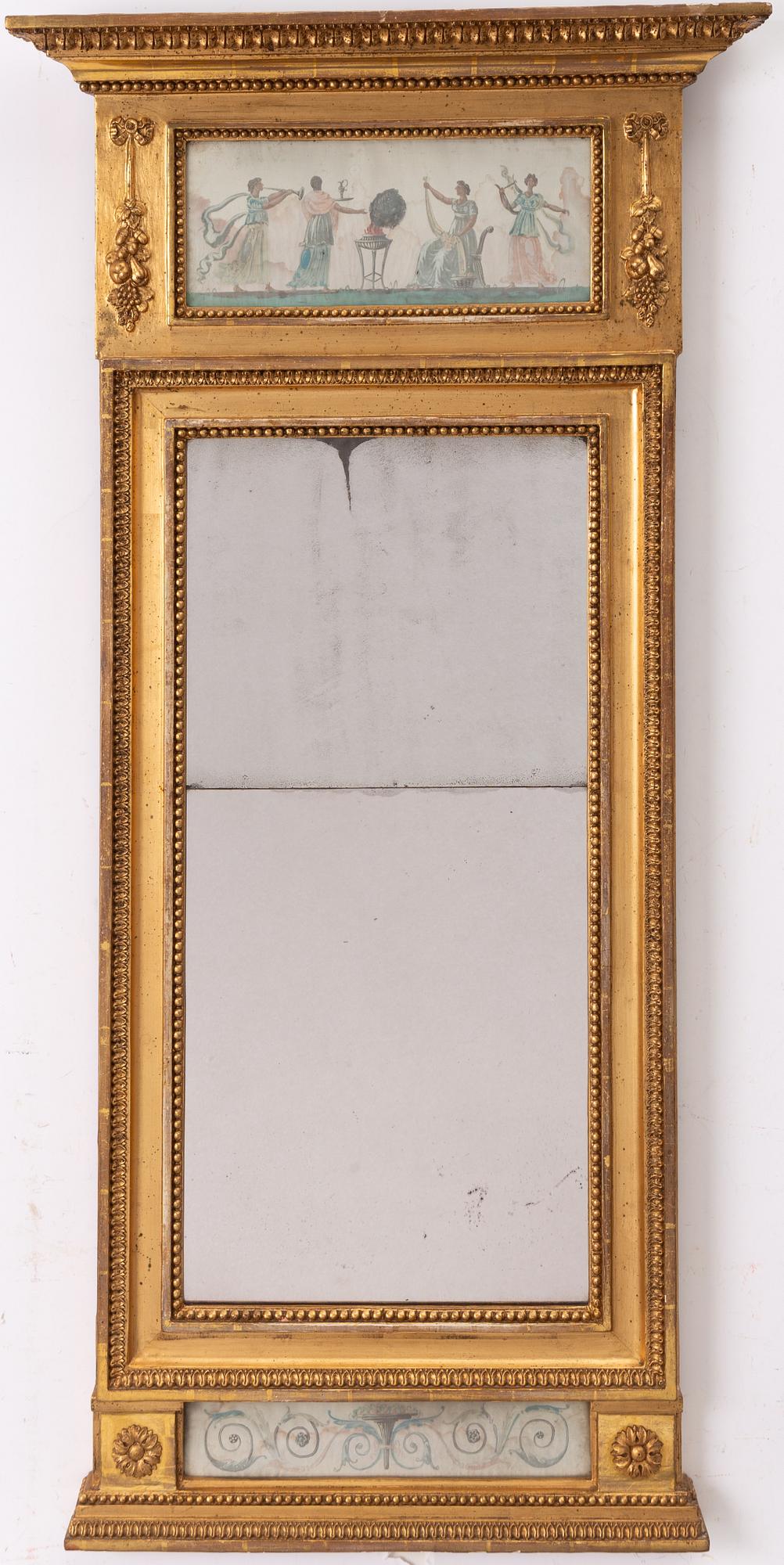 Mirror, Late Gustavian, late 18th century.