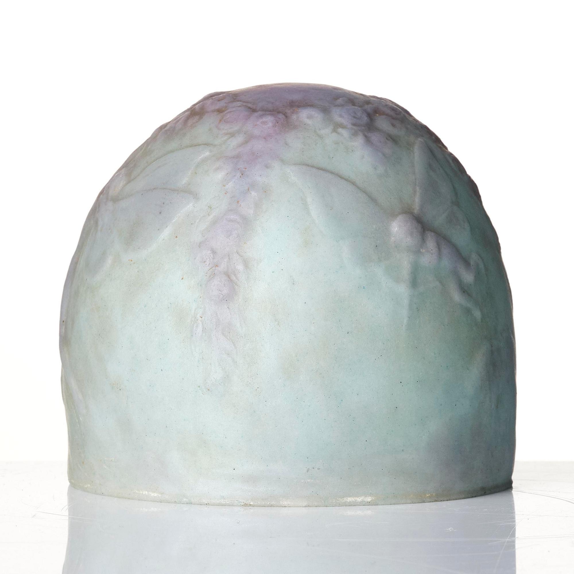 Agnes de Frumerie, a pâte de verre lamp shade/sculpture, Sweden, 1920s.