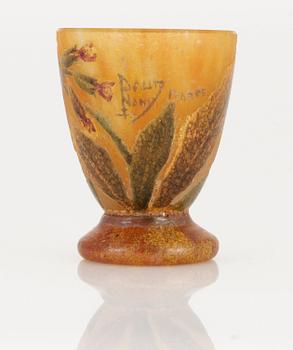 An art nouveau Daum glass vase, Nancy, France.