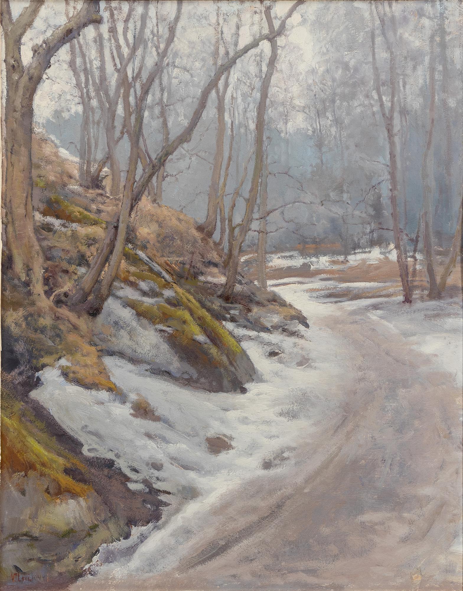 Vasili Levi, Spring Winter Landscape.