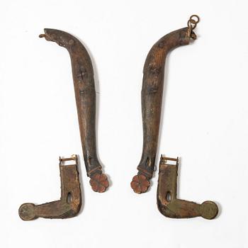 Lokor och selknän, ett par, allmoge, troligen Dalarna, sent 1700-tal / tidigt 1800-tal.