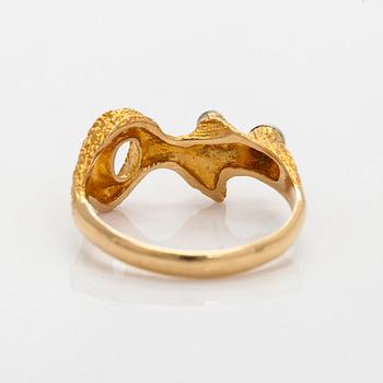 Björn Weckström, ring, "Diamant toppar", åttkantslipade diamanter, 18K guld, Lapponia 1973.