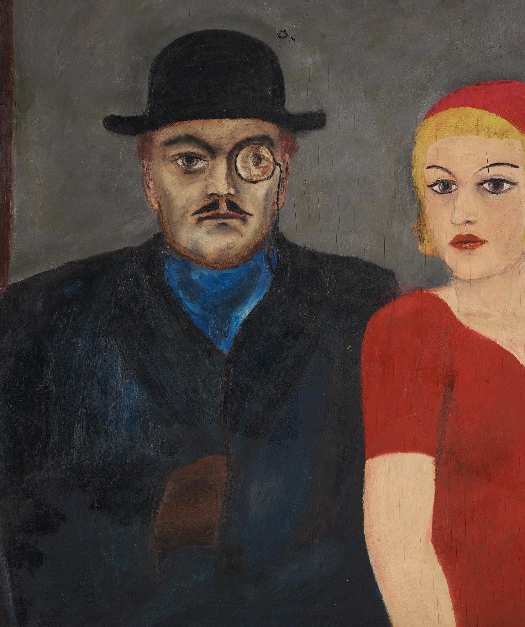 PETER WEISS, diptych, oil on panel,  signed Weiss and dated -35.