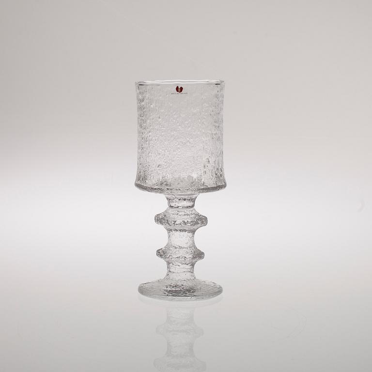 DRICKSGLAS, 9 st, "Jubileums-Festivo" samt DRICKSGLAS, 6 st, "Senatorn" design Timo Sarpaneva, Iittala, 1980-tal.
