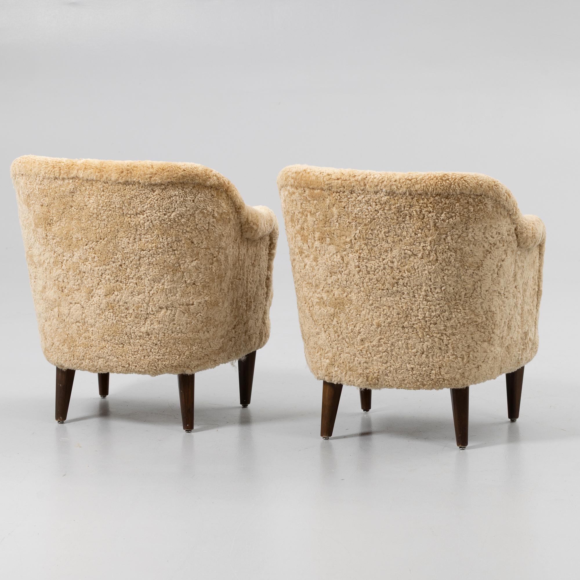 Armchairs, a pair, Swedish Modern, 1940s.