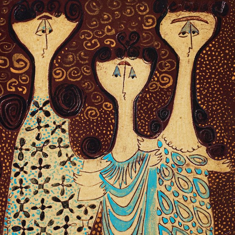 Birger Kaipiainen, plakett, Arabia, Finland 1950-tal.