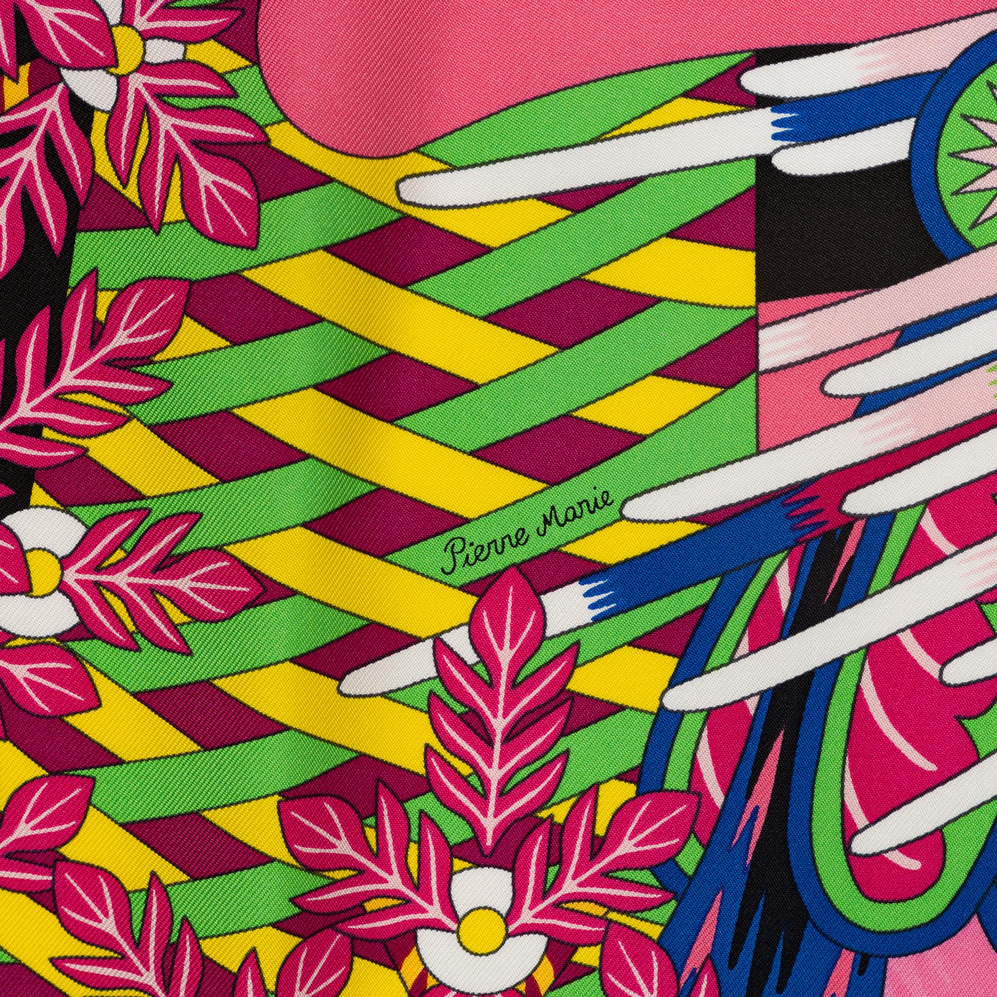 Hermès, a 'La Source de Pegase' silk scarf.