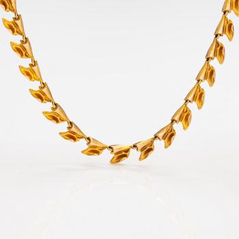 Björn Weckström, "Rolling waves", a 14K gold necklace. Lapponia 1968.