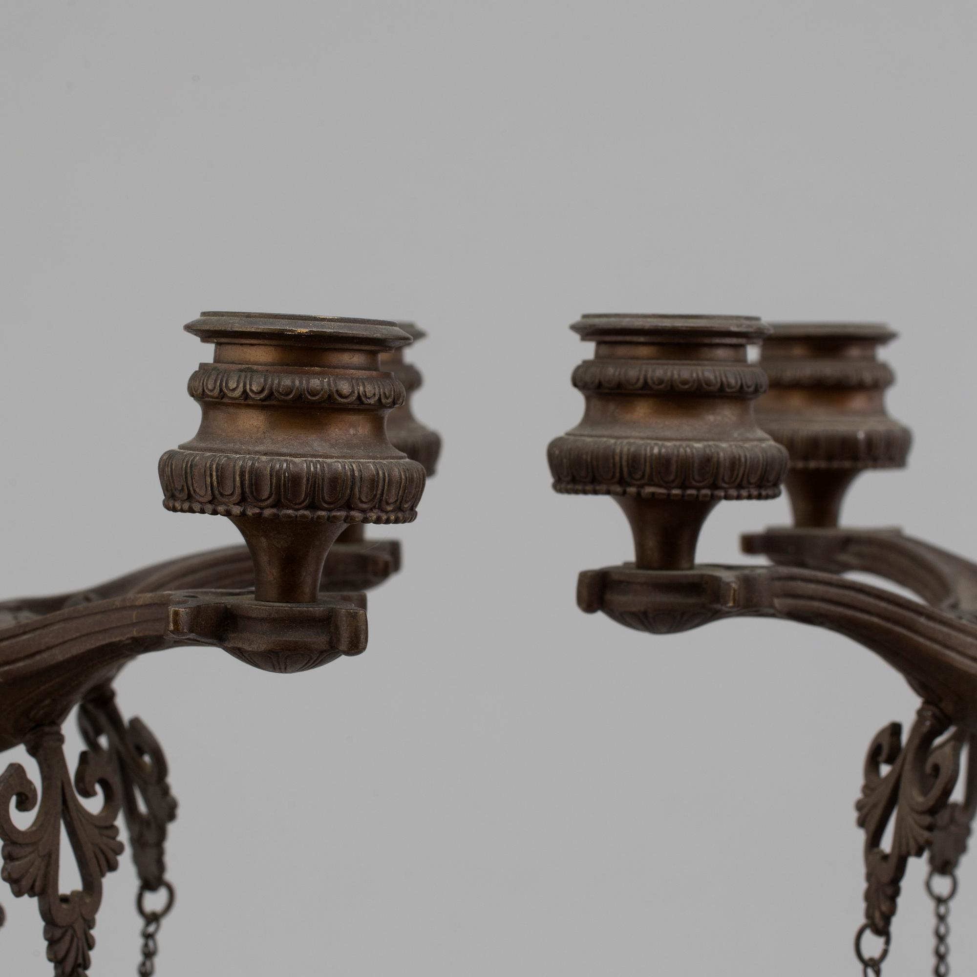 FERDINAND BARBEDIENNE, attributed to, a pair of 19th century bronze candelabra.