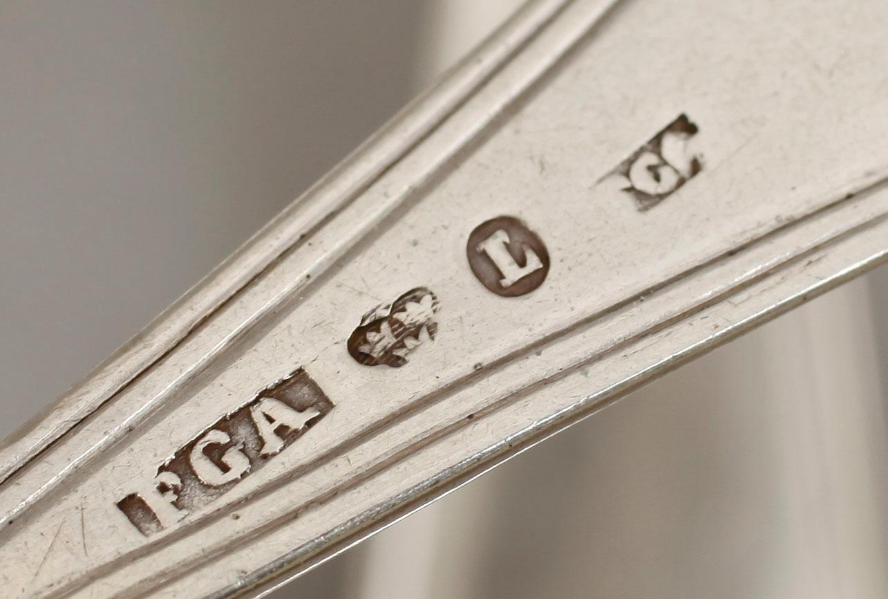 BESTICK, 15 delar, silver, svenska stämplar, 1800-/1900-tal. Vikt ca 399 g.