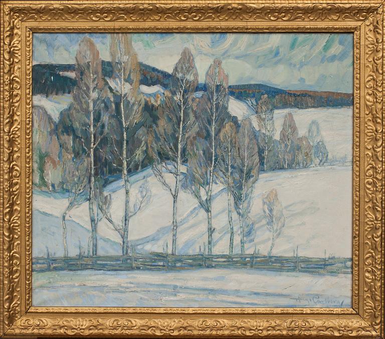 HUGO CARLBERG, oljemålning, signerad.