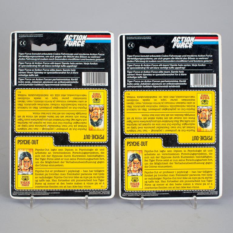 ACTION FORCE / GI JOE, 4 stycken actionfigurer i förpackning, Hasbro, 1988-89.