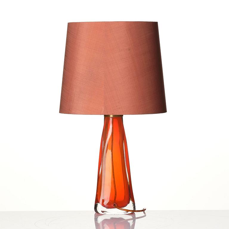 Carl Fagerlund, bordslampa, "RD 1323", Orrefors, 1950-60-tal.