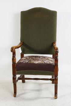 FÅTÖLJ, barockstil, tidigt 1900-tal.