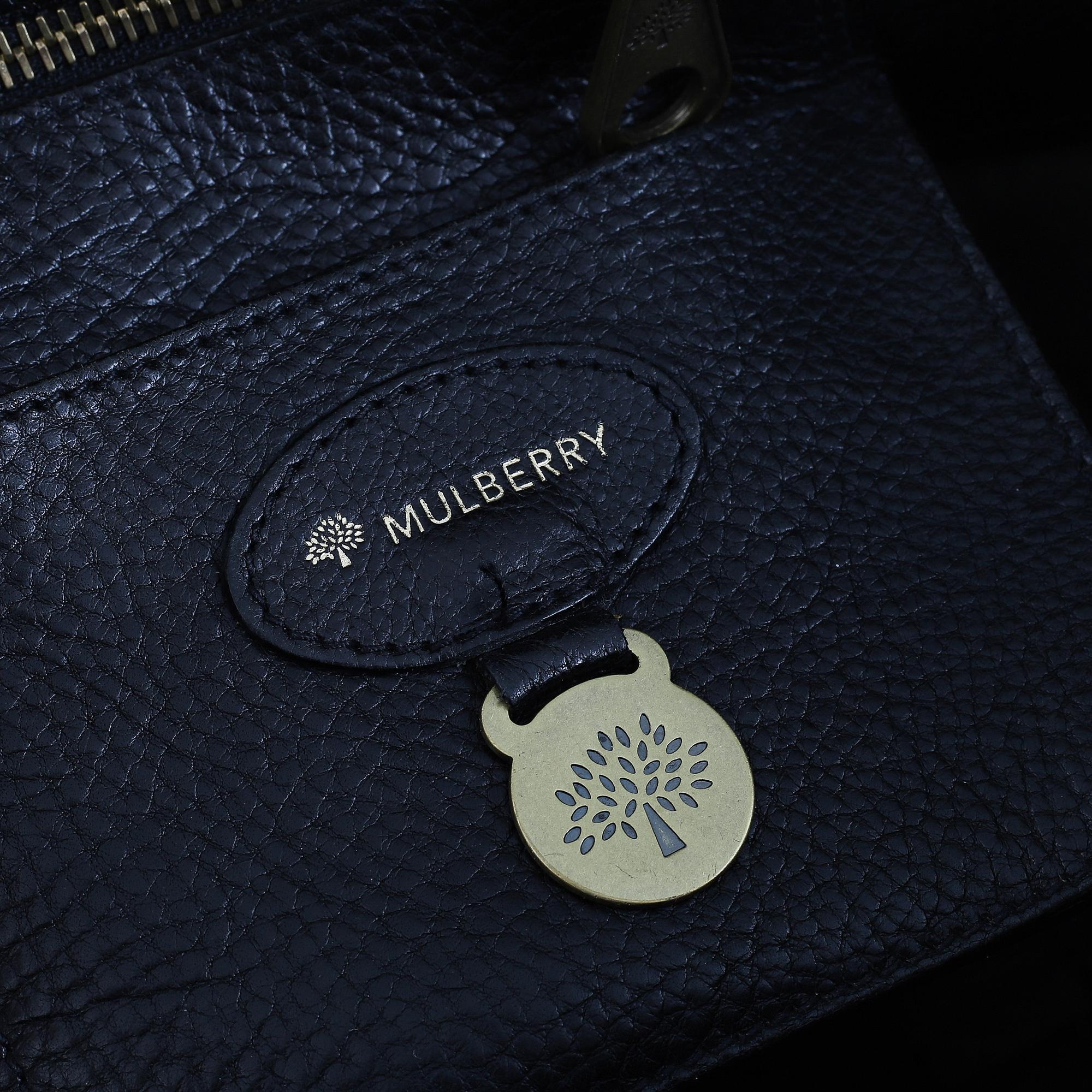 Mulberry, a black leather 'Bayswater' handbag.