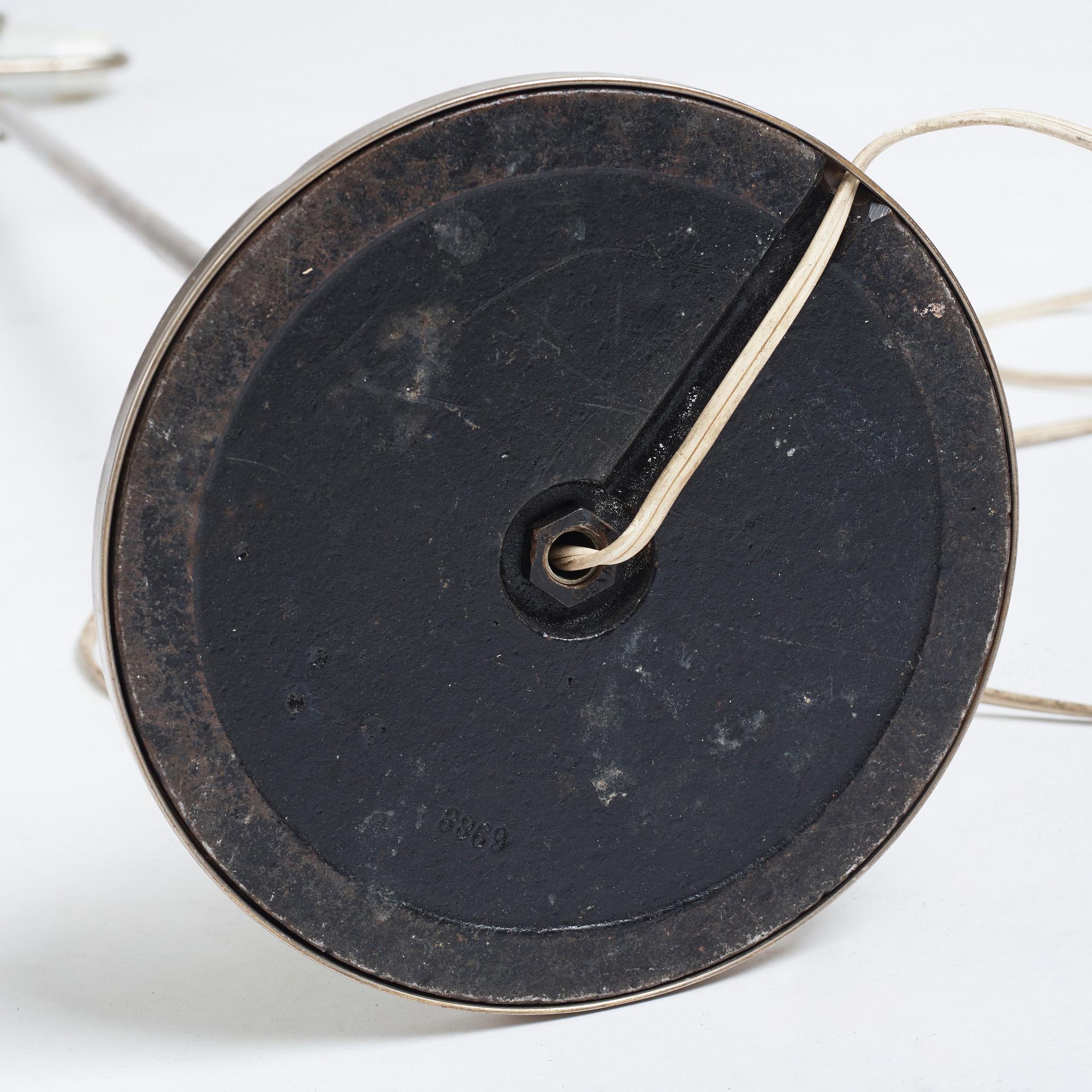Futurum, probably designed by Margareta Köhler, a nickel plated floor lamp, Stockholm ca 1938.