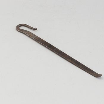 SIX IRON TOOLS, 18th/19th century.