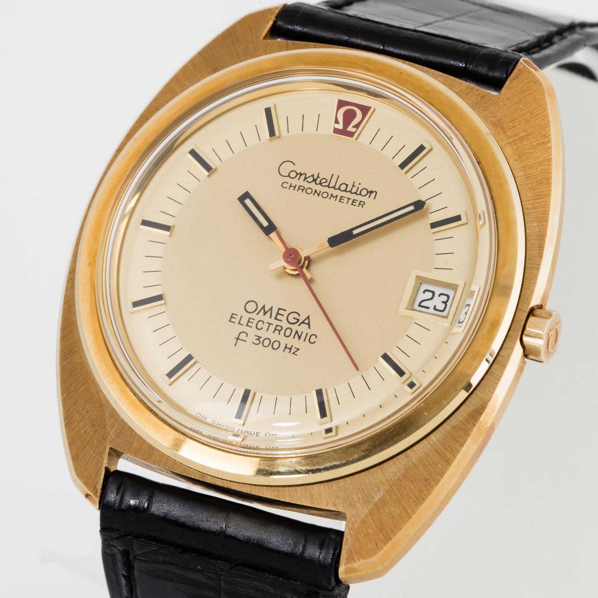 OMEGA Constellation Chronometer Electronic f 300 Hz wristwatch 38 mm. Bukowskis