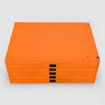 Filing drawer, third quarter of the 20th century.