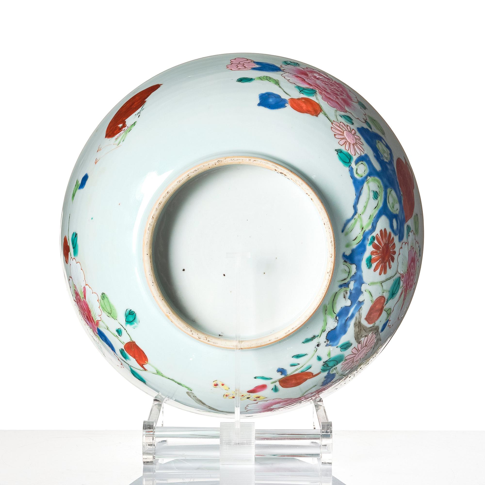 Skål, kompaniporslin. Qingdynastin, Qianlong (1736-95).