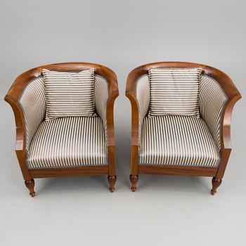 A mid-late 19th Century four-piece sofa suite.