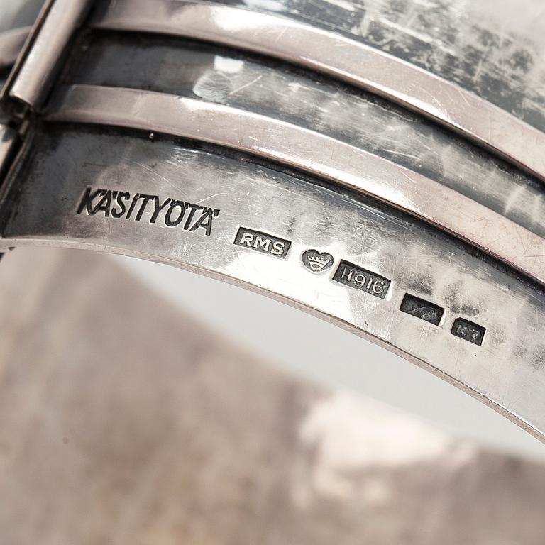 Reijo Sirkeoja, rannekoru, hopeaa, Tampere 1963.