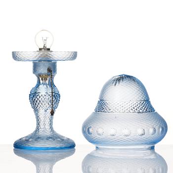Orrefors, möjligen, bordslampa, 1920-30-tal.