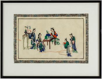 Two water colours on paper, Qing dynasty, 19th Century.