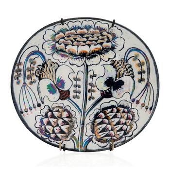 Birger Kaipiainen, koristelautanen, kivitavaraa, signeerattu Kaipiainen.