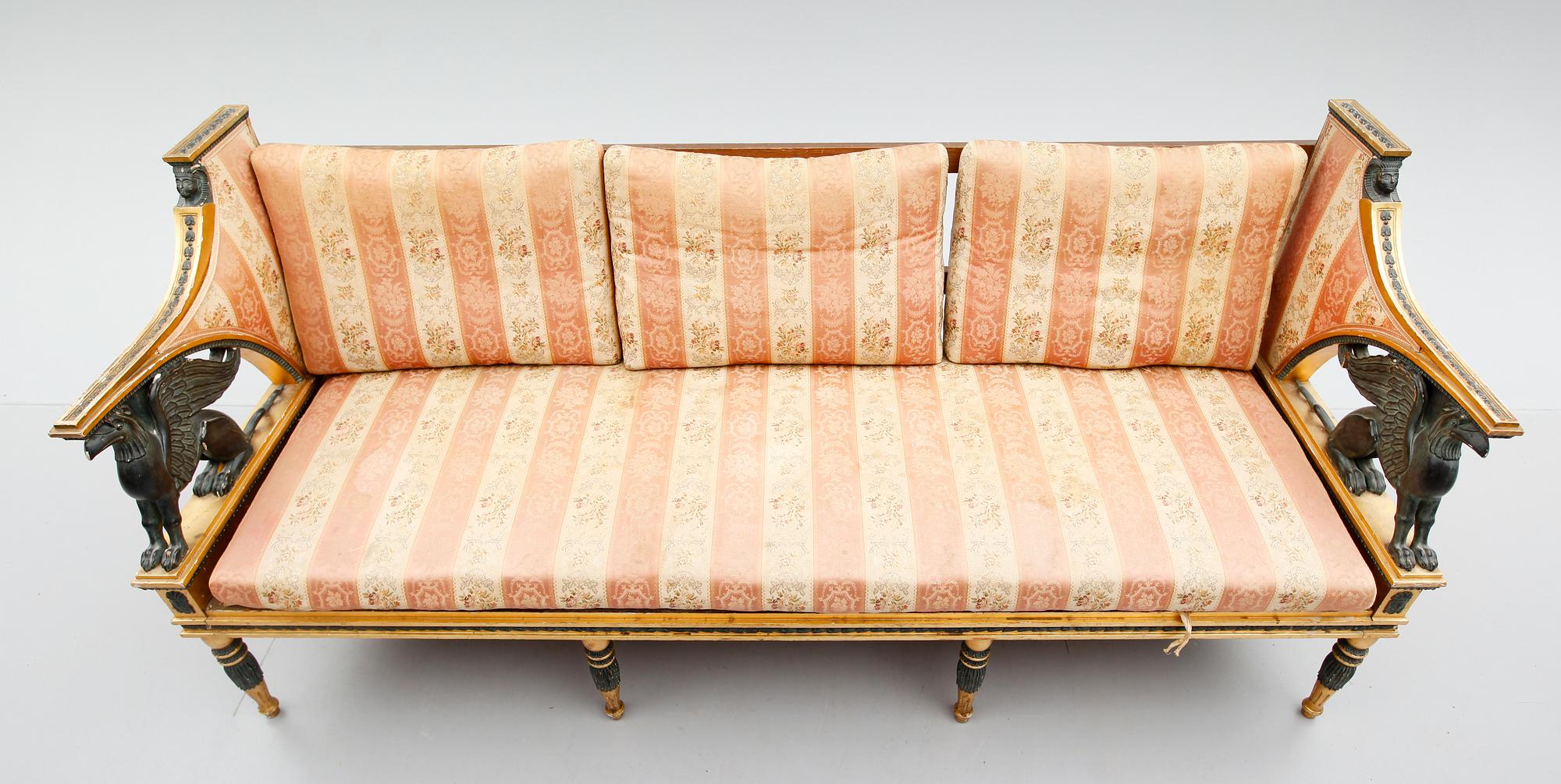 SOFFA, empirestil, omkring år 1900.