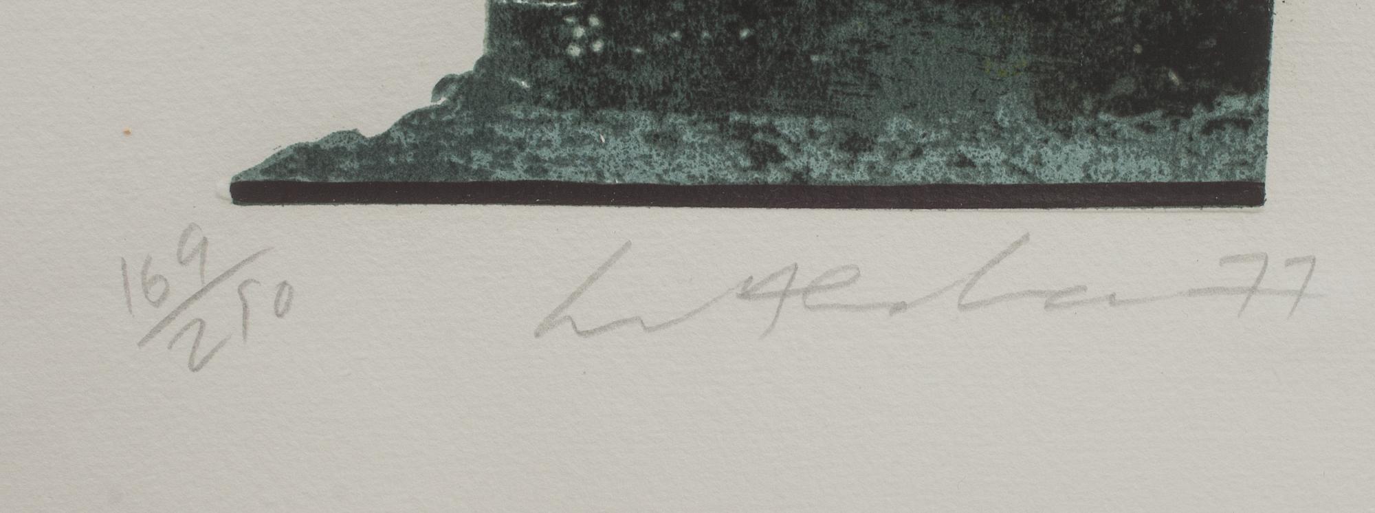 IVOR ABRAHAMS, färglitografi, signerad, daterad 77 och numrerad 169/250,.
