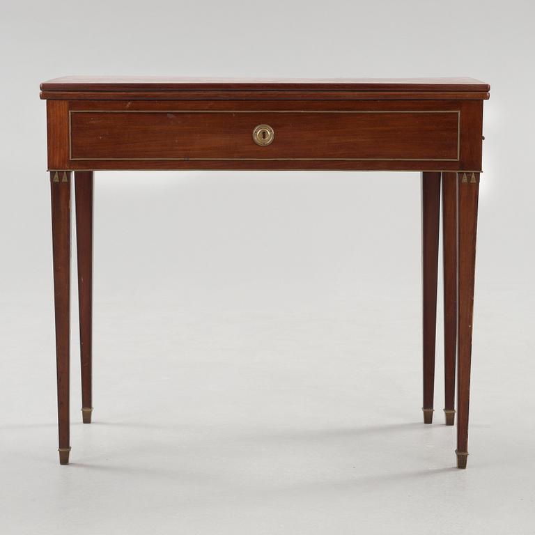 A late Gustavian games table by C. G. Foltiern, master 1804.