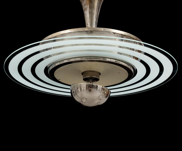 An Art Deco ceiling light, 1920 / 1930s. Height ca 60 cm.