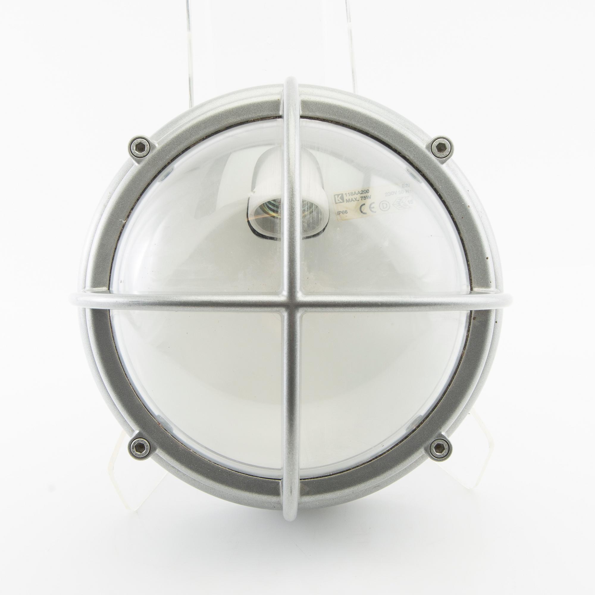 Lauritz Knudsen, wall lamp for outdoor use, "Skot", Louis Poulsen, Denmark. 21st century.