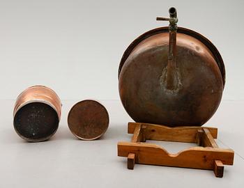 KOPPARFÖREMÅL, 3 delar, 1800-tal.