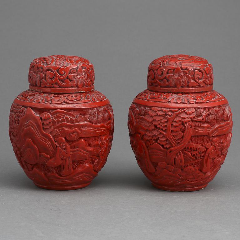 BURKAR med LOCK, ett par, Kina, 1800-tal.