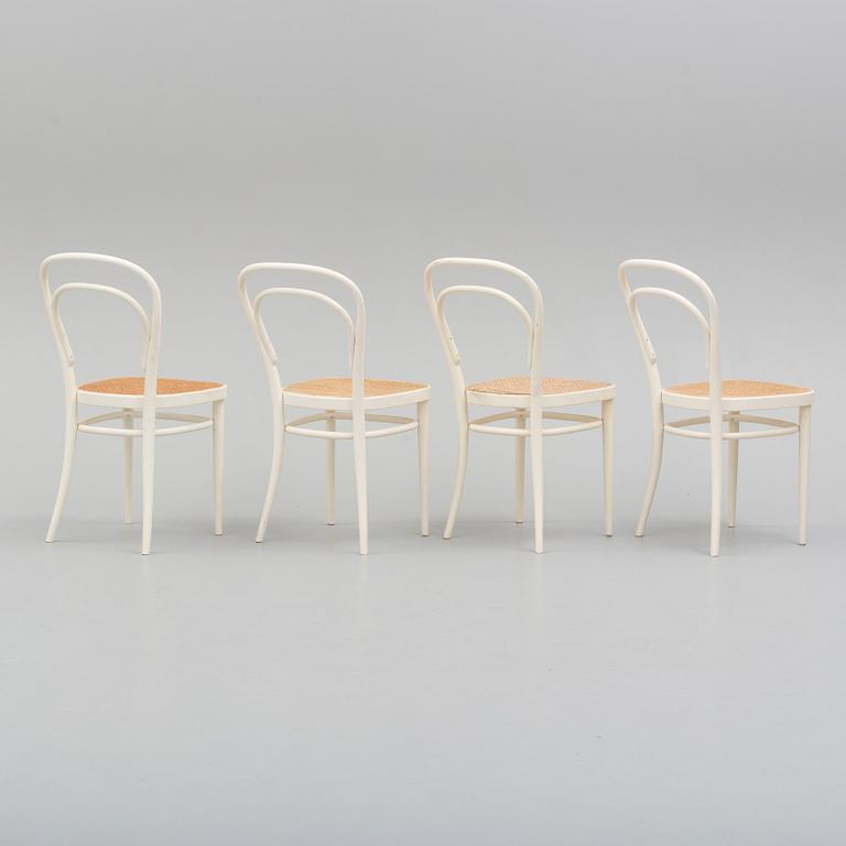 a set of four Thonet chairs, 20th century.