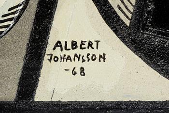 Albert Johansson, olja på pannå, signerad och daterad -68.