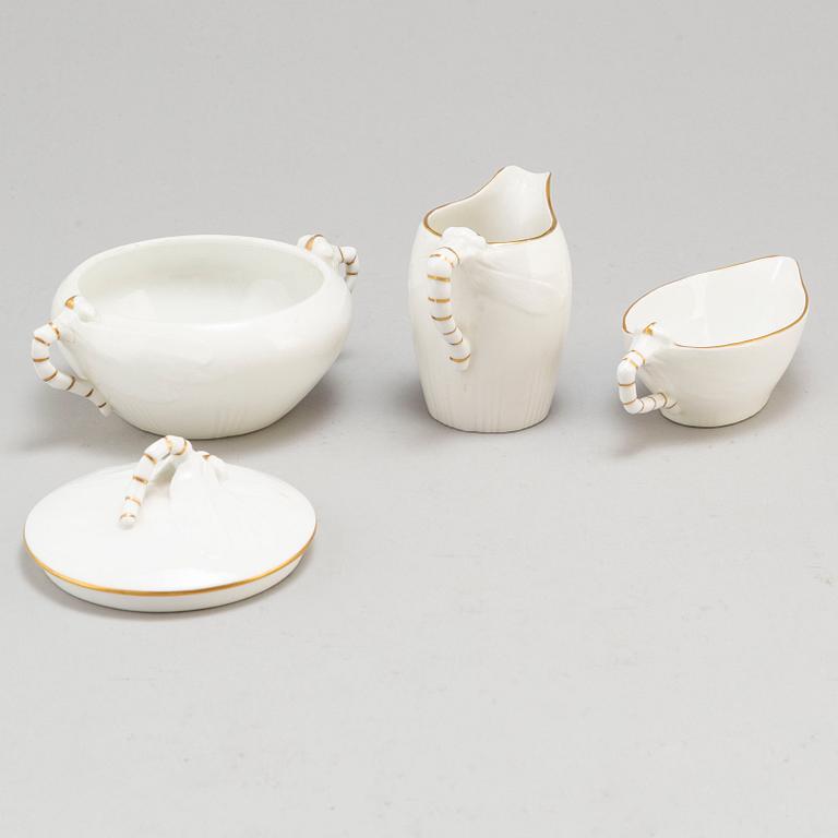 ALF WALLANDER, a 3-piece porcelain set of "Trollslända", Rörstrand early 20th century.